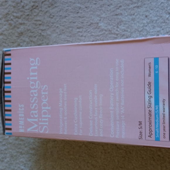 Homedics Massaging Slippers S S/M - Picture 4 of 4
